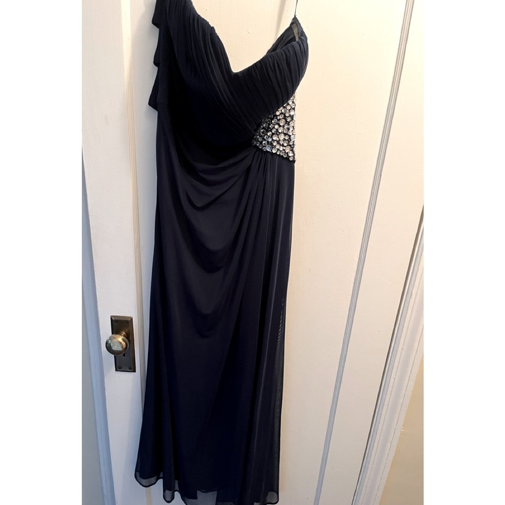 Navy blue long gown